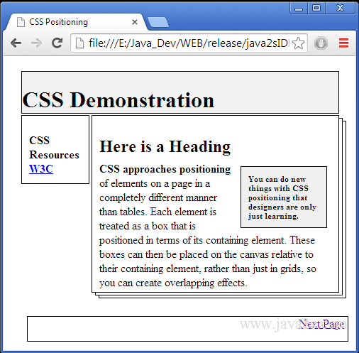 Compare The Absolute And Relative Css Positioning In Html And Css