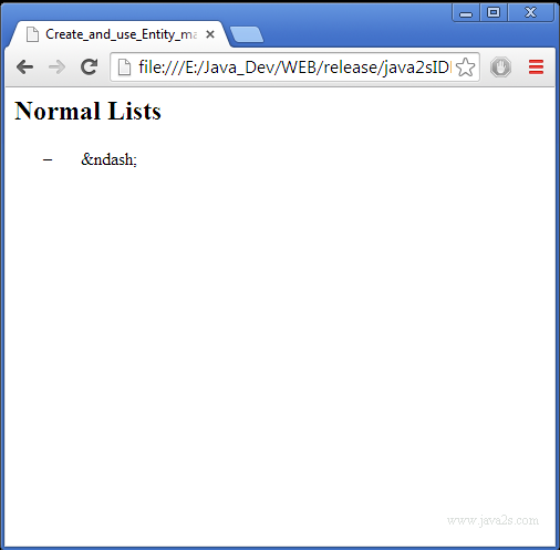 ul number list html