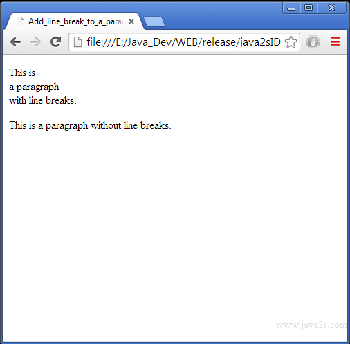 add break in text html