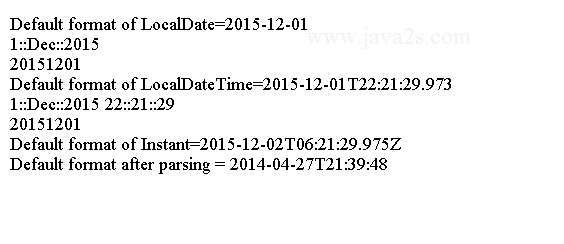 Java Data Type How To Parse And Format Date
