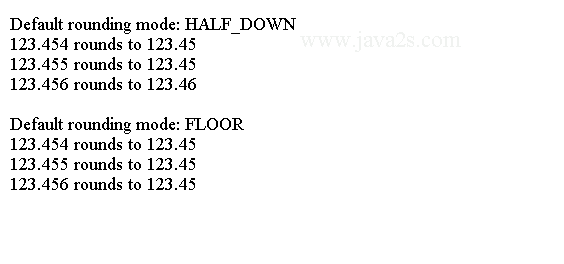 Java Data Type How To Round A Number With Half Down Floor Ceiling