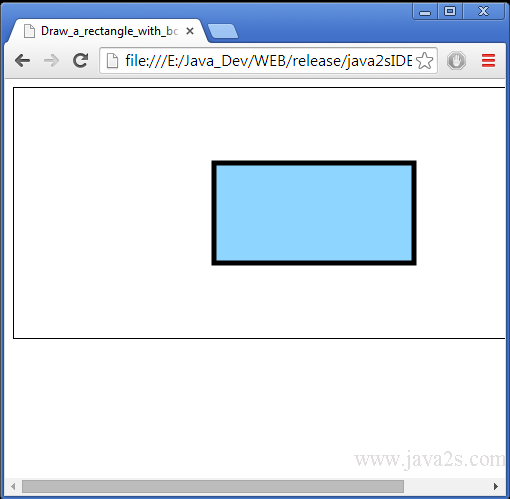 Draw A Rectangle With Border And Fill On Htnl5 Canvas In Javascript