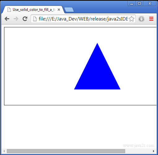 Use Solid Color To Fill A Triangle In Javascript