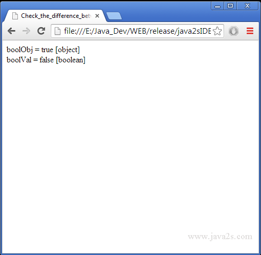Check The Difference Between Boolean Object Verses Primitive Boolean Value  In Javascript