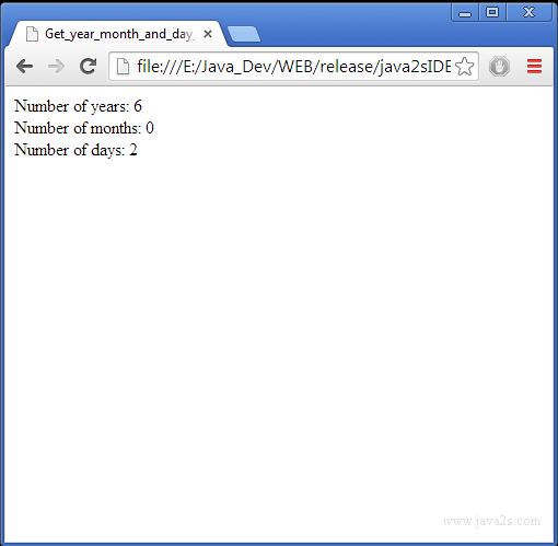 Get Year Month And Day From Date Difference In Javascript