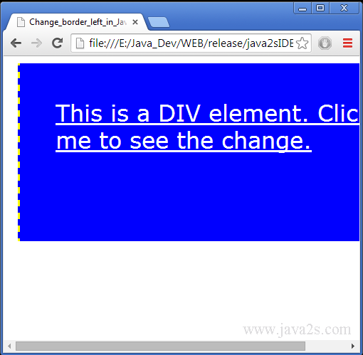Change border left in JavaScript