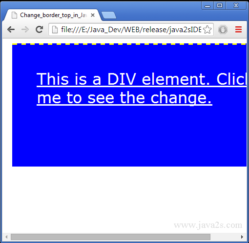 Change border top in JavaScript