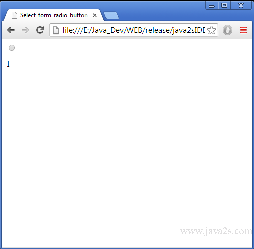 Select form radio button in jQuery