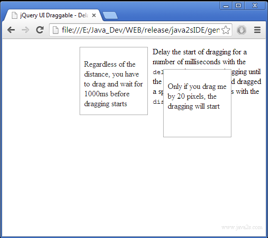 Build Jquery Ui Draggable - Delay Start In Javascript