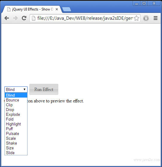 Build Jquery Ui Effects Show Demo In Javascript