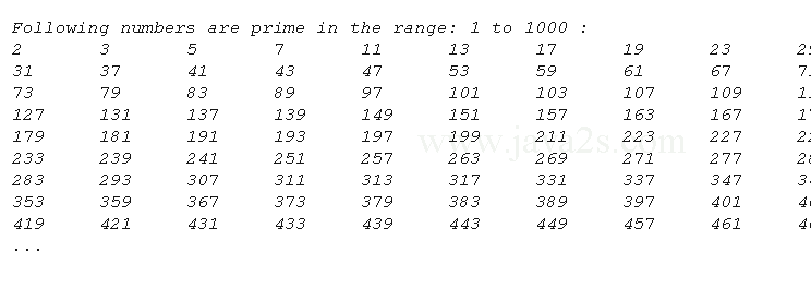 Print the Prime from a of Numbers, say, 1 to 1000. - C Data Type